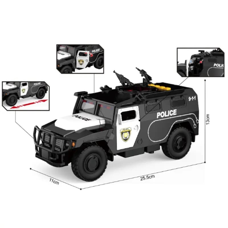 Wenyi 1:16 Scale Police Armored Tactical Truck thumbnail 4