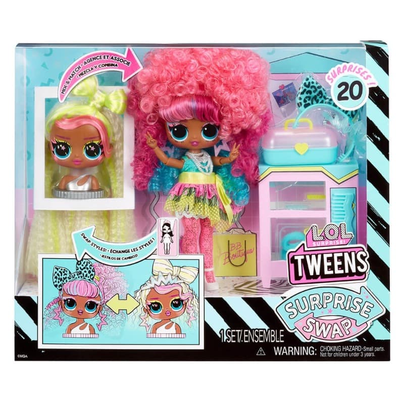 L.O.L. Surprise Tweens Surprise Swap Fashion Doll Braids Curls And 2-Crimps Cora