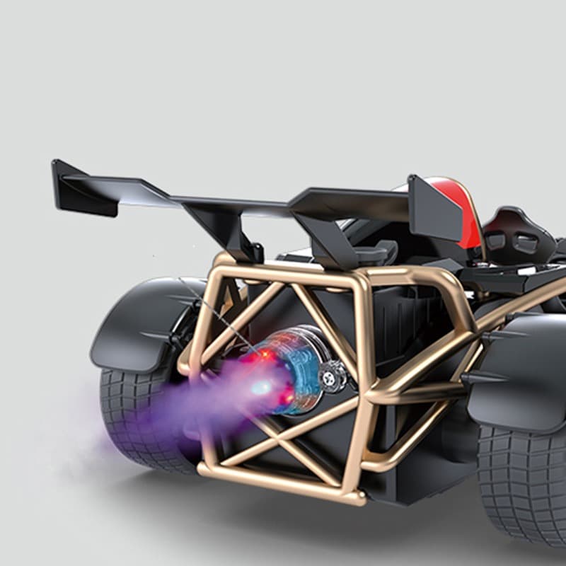 MZ RC 1:12 Die Cast Mist Spray Racing Car Black thumbnail 5