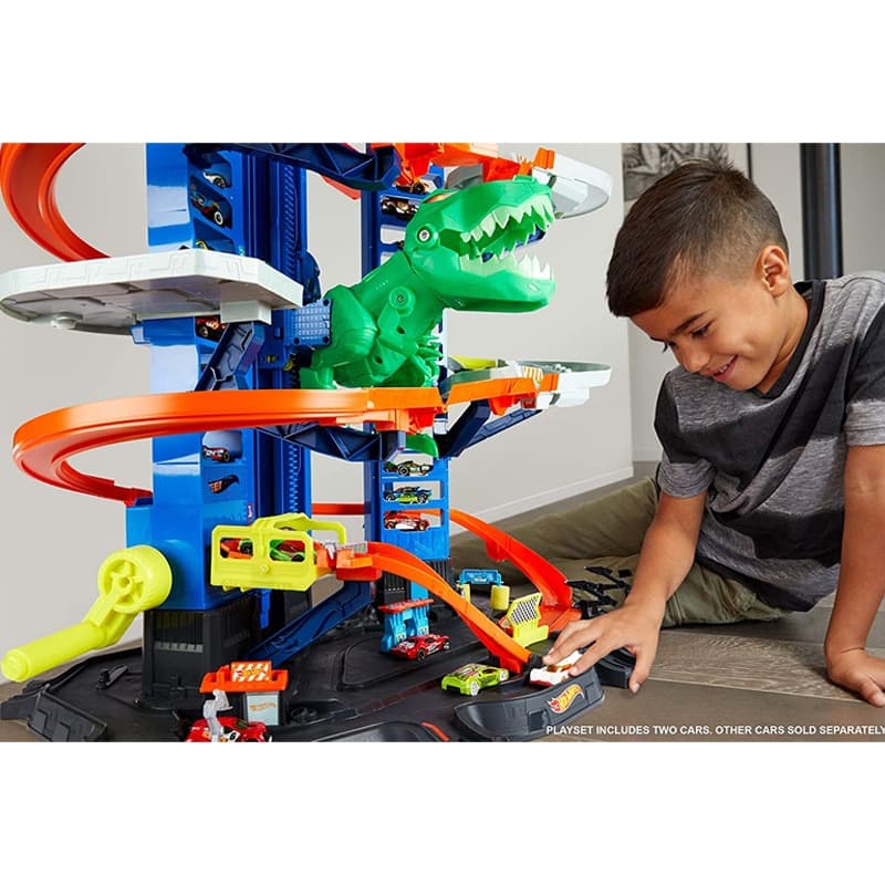 Hot Wheels City Robo T-Rex Ultimate Garage Playset thumbnail 5