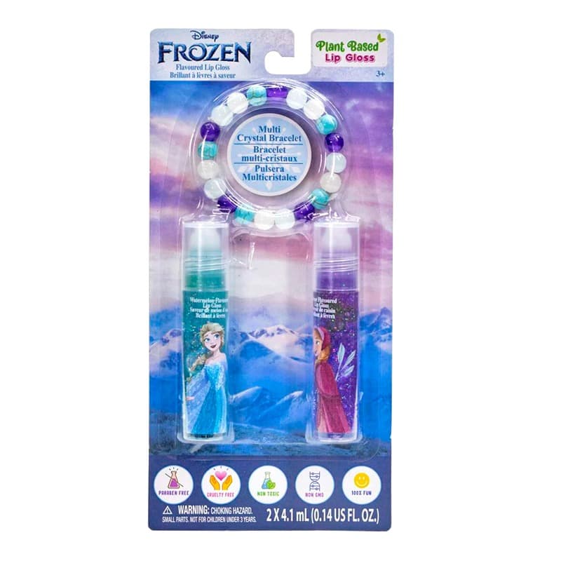 Disney Frozen Lip Gloss Set with Bracelet - 2 Piece.