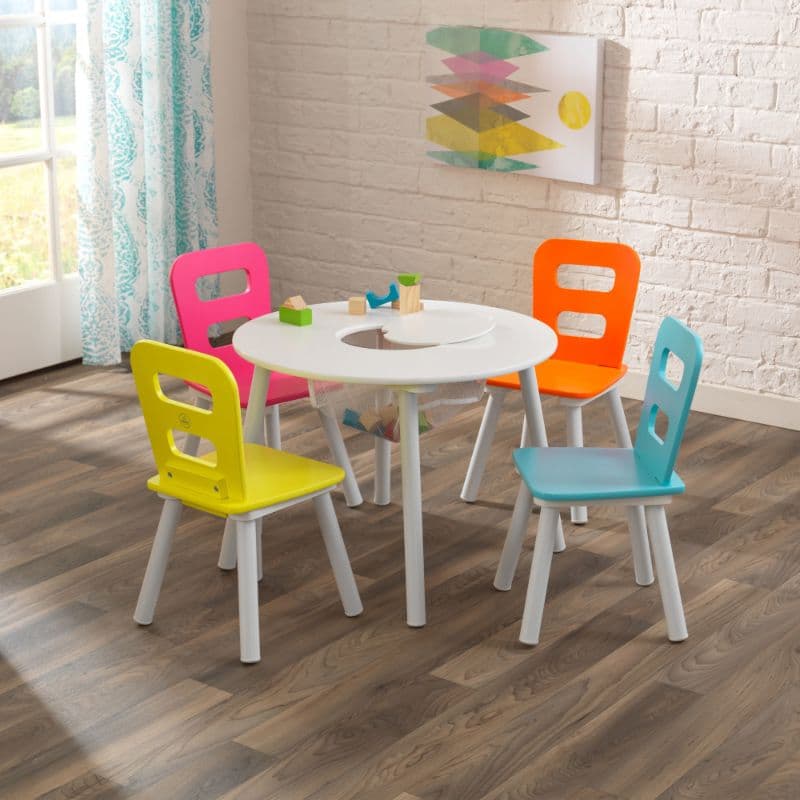 Kidkraft - Round Storage Table and 4 Chair Set thumbnail 5