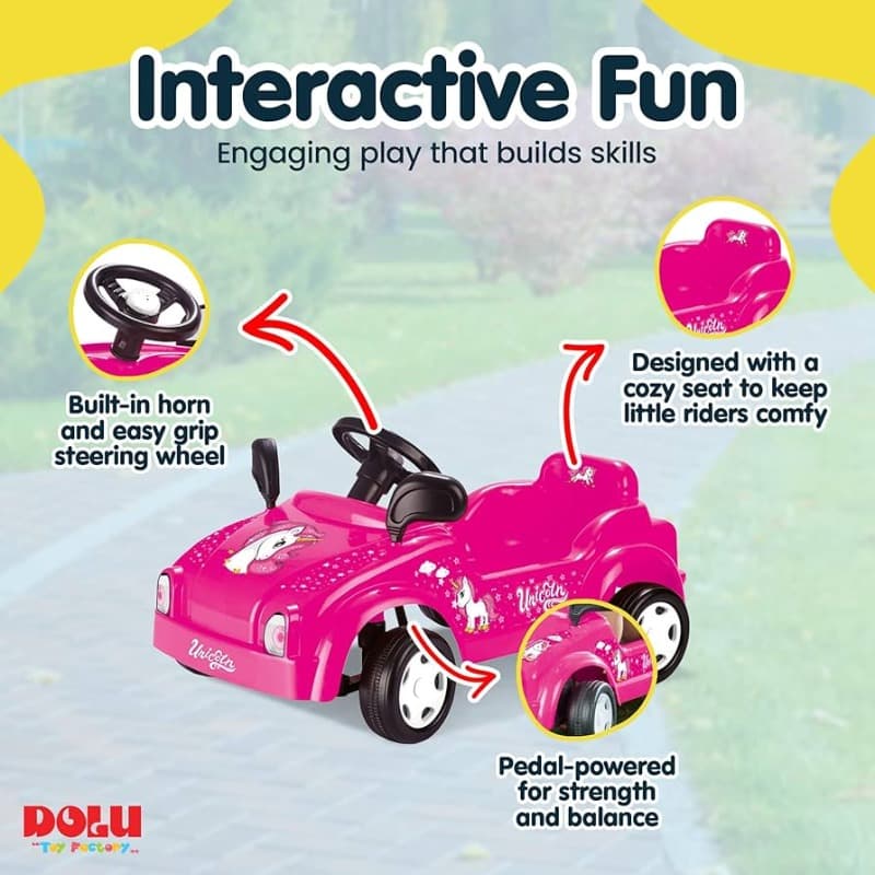 Dolu Unicorn Smart Pedal Ride-On Car thumbnail 2