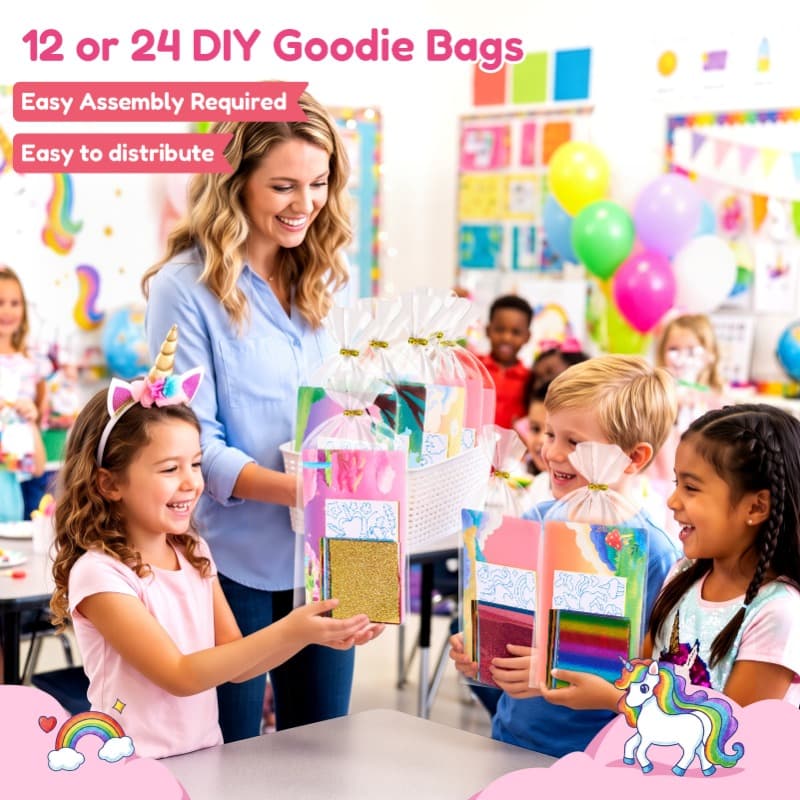 Joycat Unicorns Sparkle Foil Art Kit Diy Craft Toy for Kids thumbnail 5