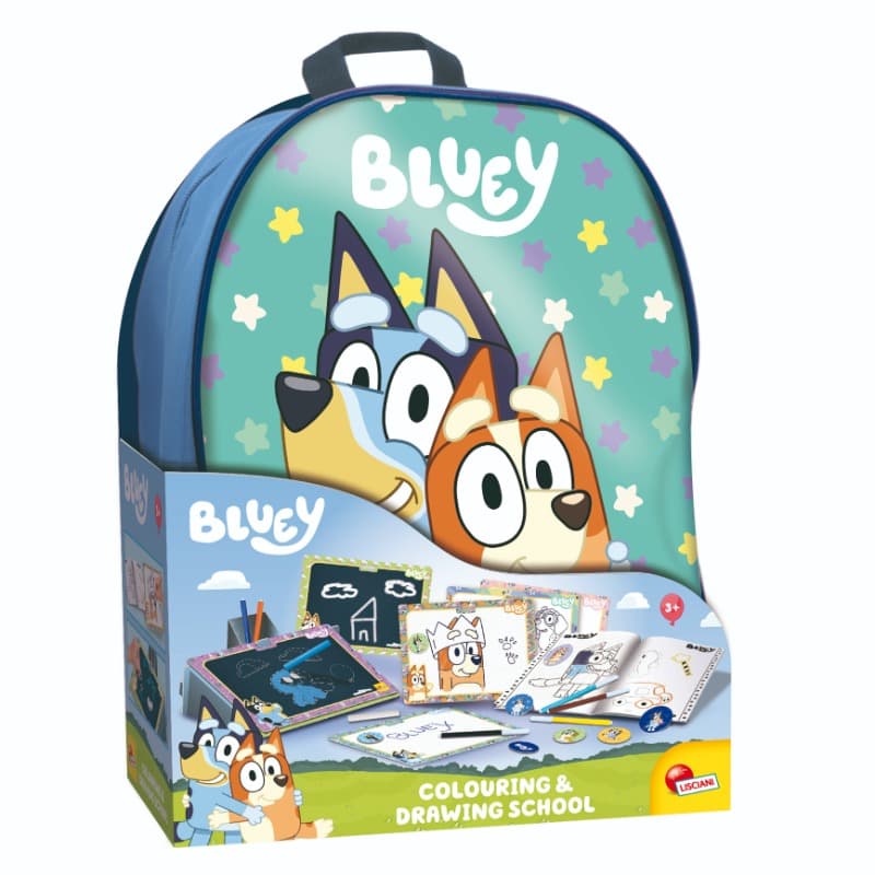 Bluey Coloring And Drawing School Backpack
