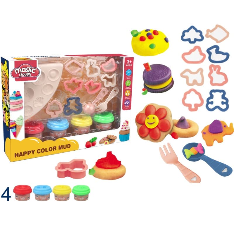 Magic Dough Happy Colored Mud - Animals