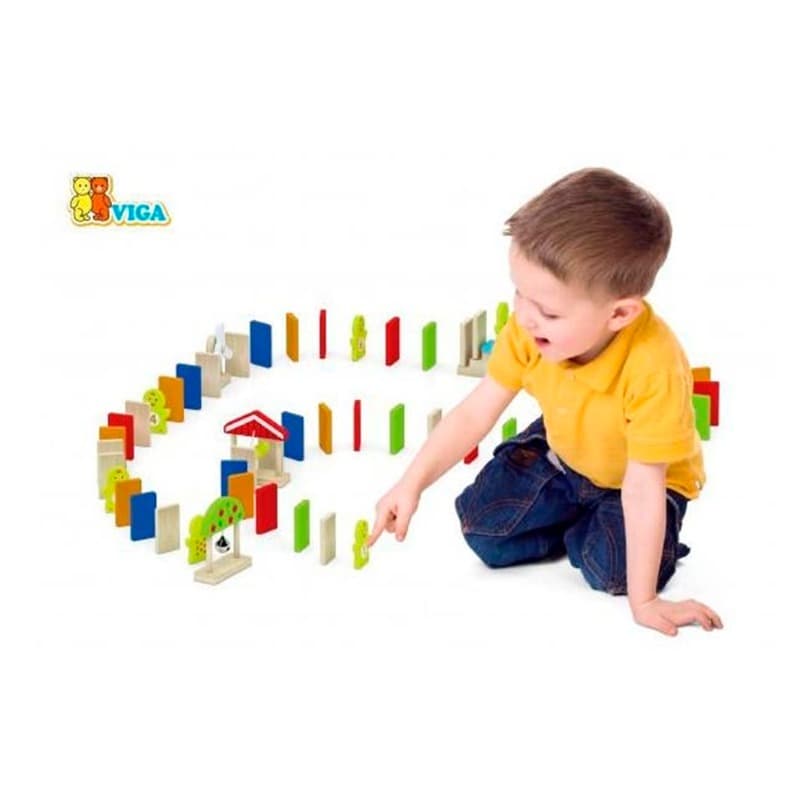 VIGA Domino Run Set - 116 Pcs thumbnail 3