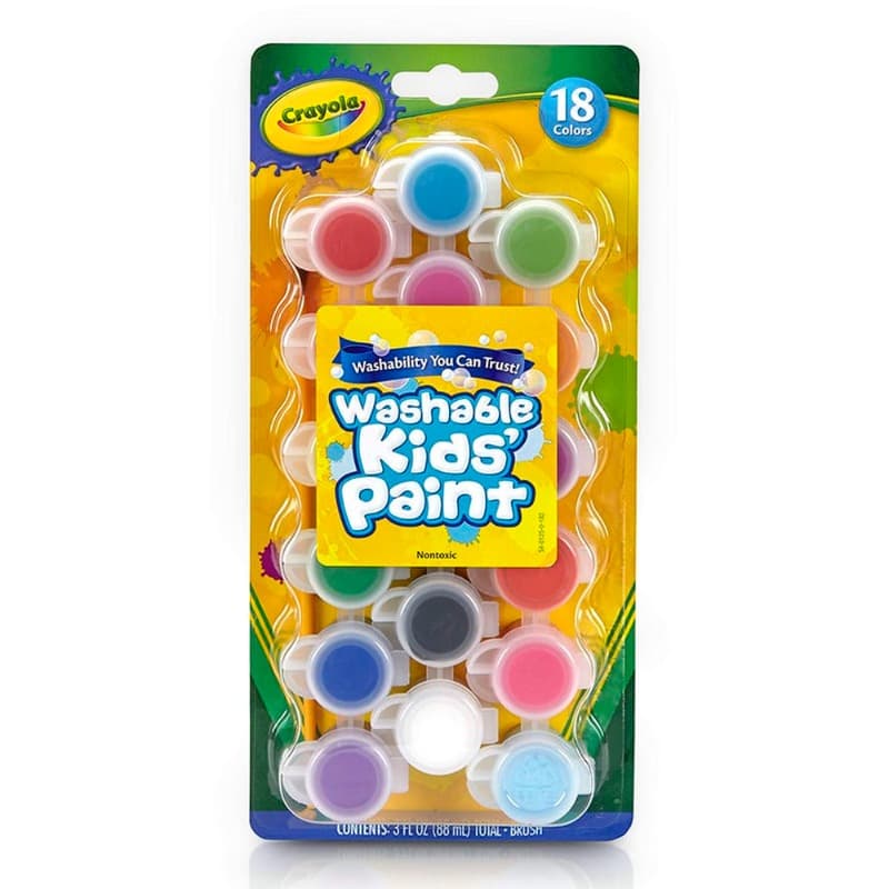 Crayola Washable Kids Paint Pack of 18 - Multicolour