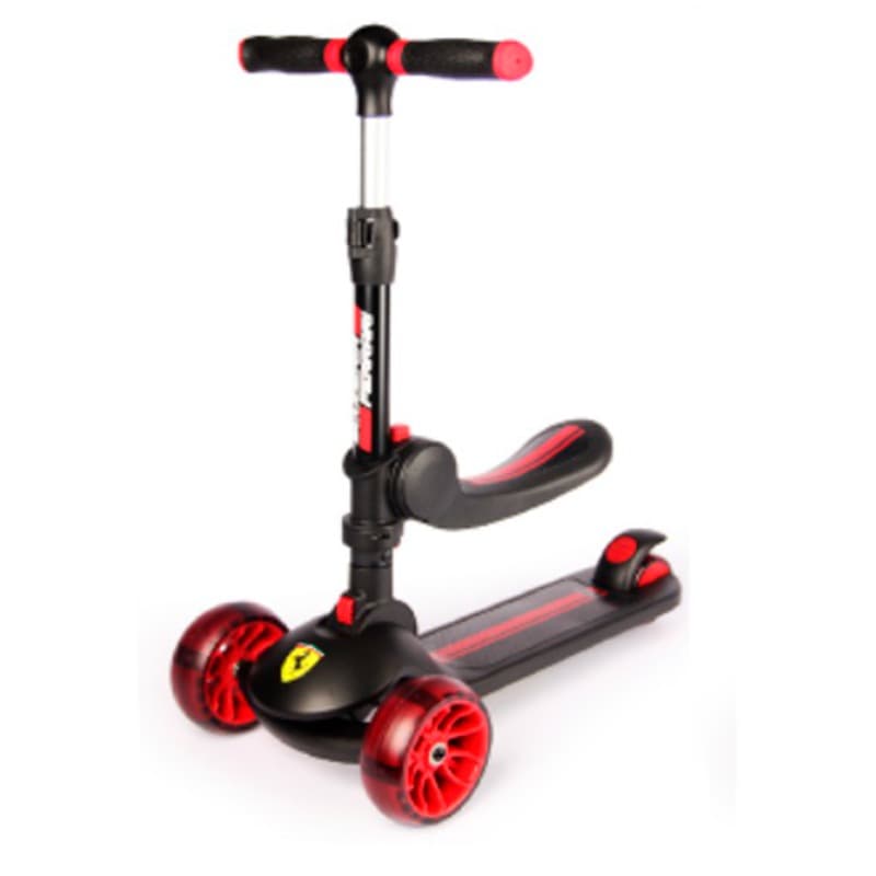 Ferrari Foldable Twist Scooter 2 In 1 - Black