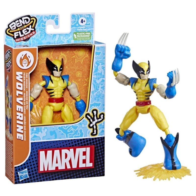 Marvel Bend And Flex Wolverine Fire Mission thumbnail 3