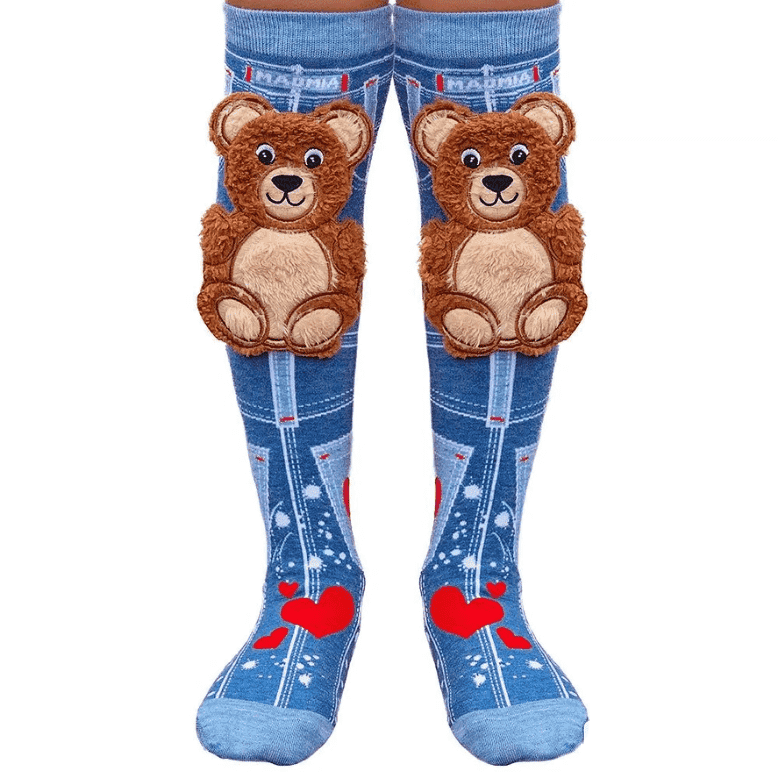 Madmia Teddy Bear Socks With Fluffy Bear