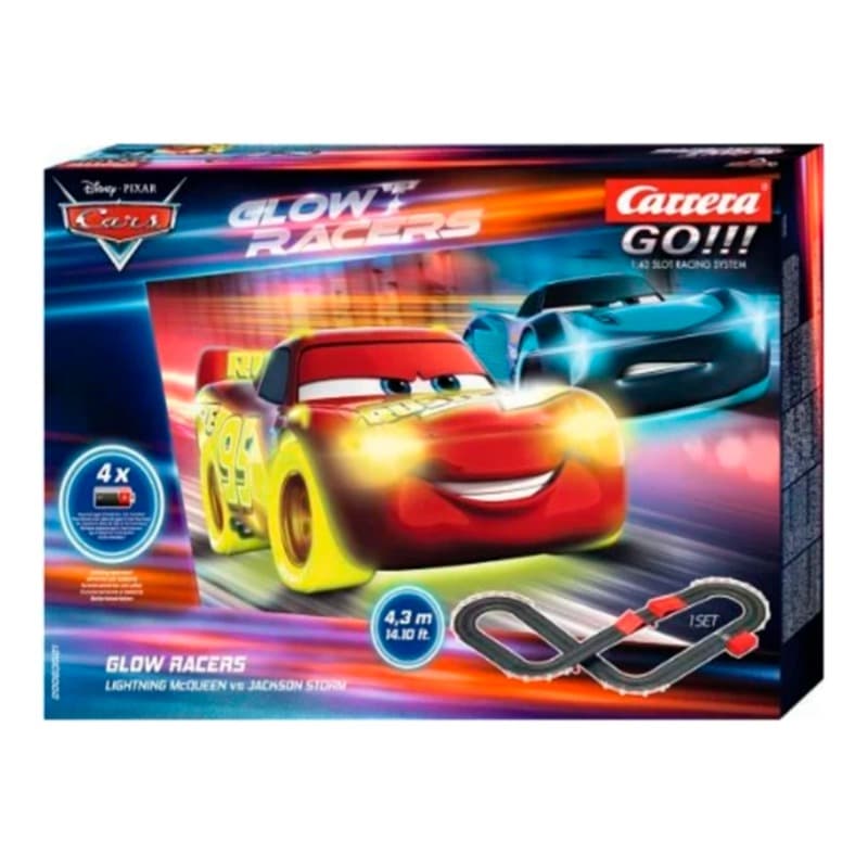 Carrera GO Disney Pixar Cars Glow Racers Slot Car set