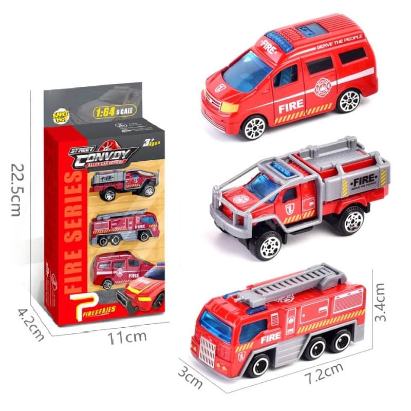 Meet Hot Street Convoy Alloy Fire Vehicles - Multishapes