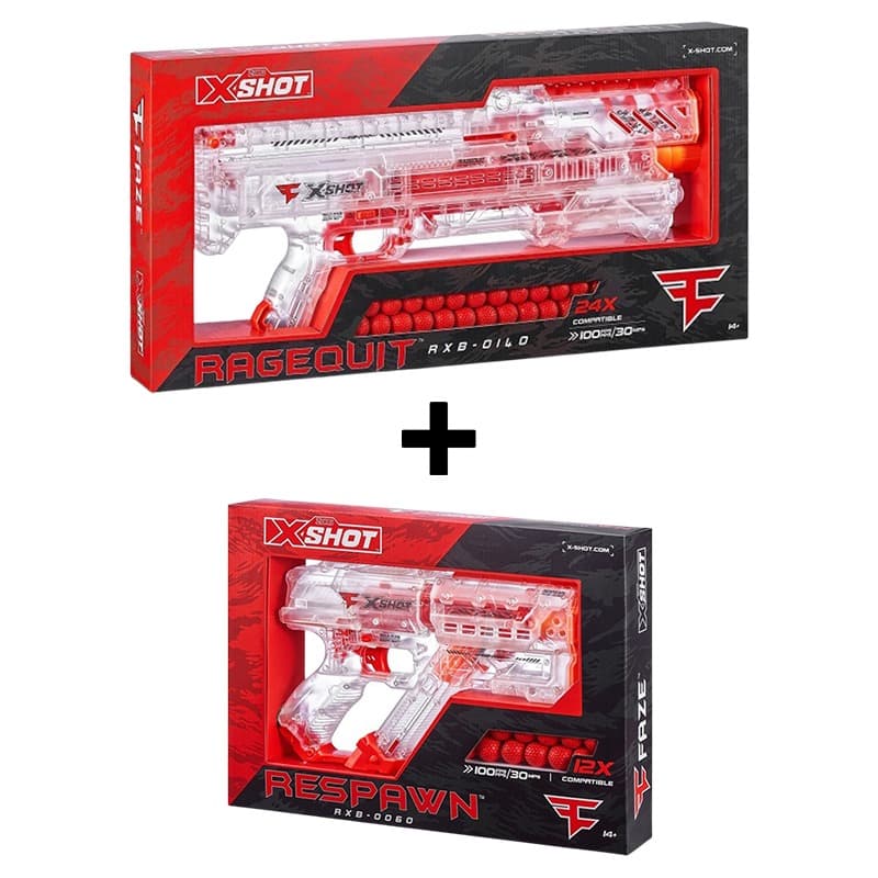 Buy 1 Get 1 Free X-Shot Chaos Faze Ragequit Dart Blaster + Chaos Faze Respawn Blaster