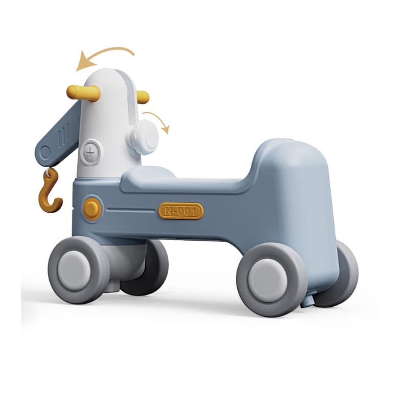Crane Kids Horse Ride On Car - Blue thumbnail 3