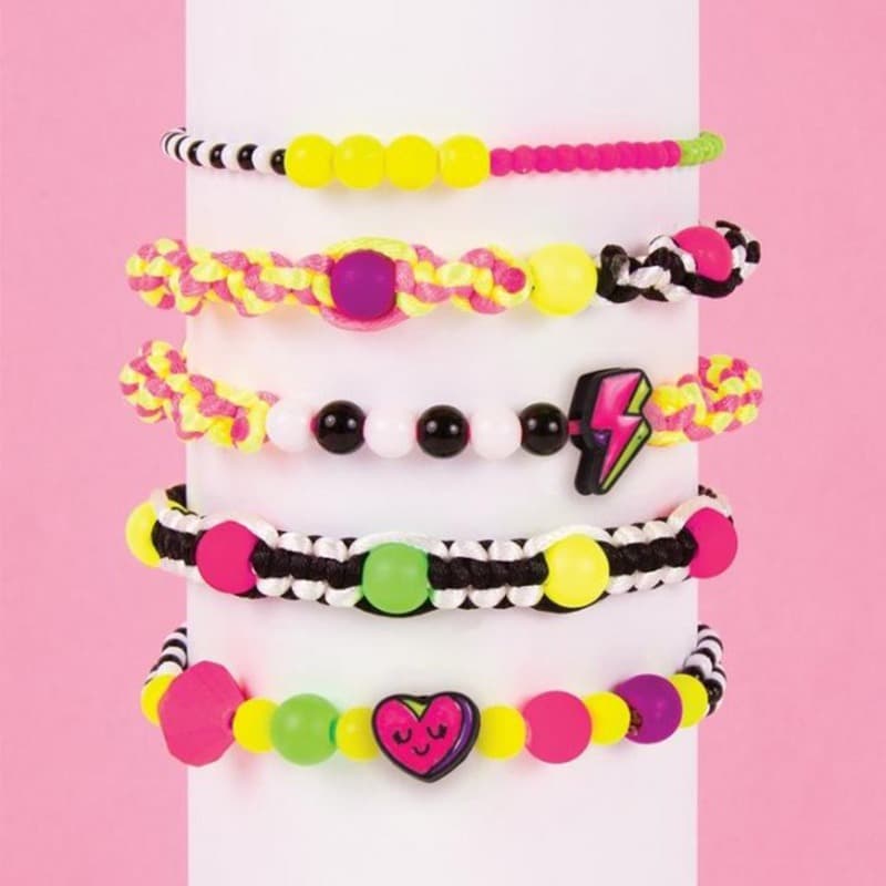 Make It Real - Neon Black & White Bracelets thumbnail 2