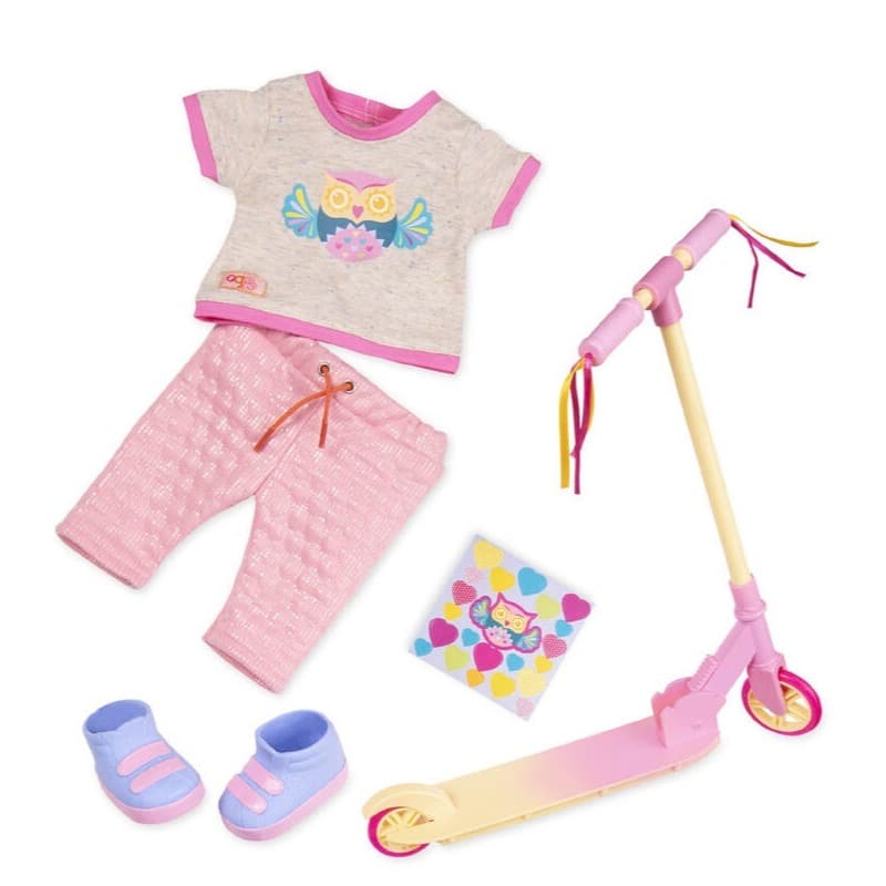 Our Generation Owl Be Cruisin Scooter Outfit