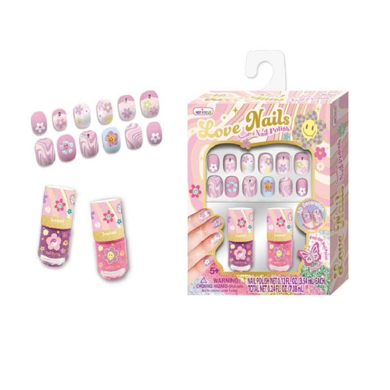 Hot Focus Love Nails And Scented Nail Polish Set