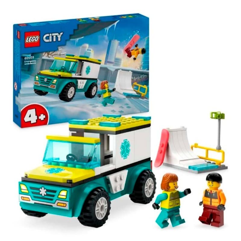 Lego City Emergency Ambulance Toy Truck Building Set 60451 thumbnail 4