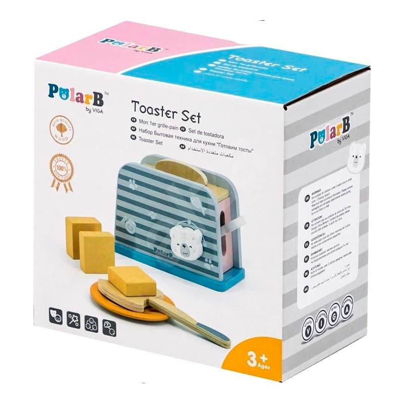 VIGA Wooden Toaster Set