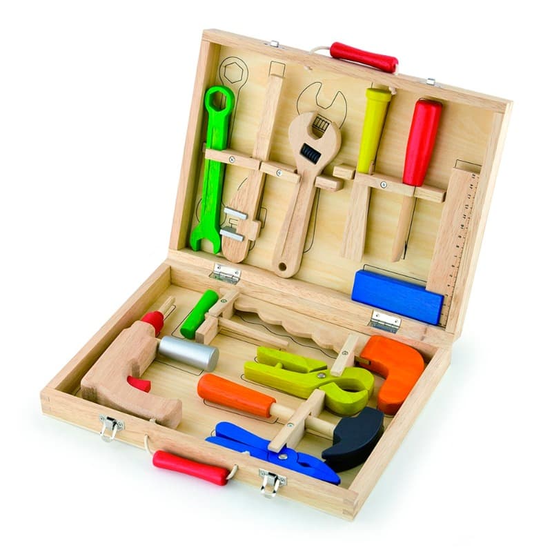 VIGA Wooden Tool Box - 12 pcs
