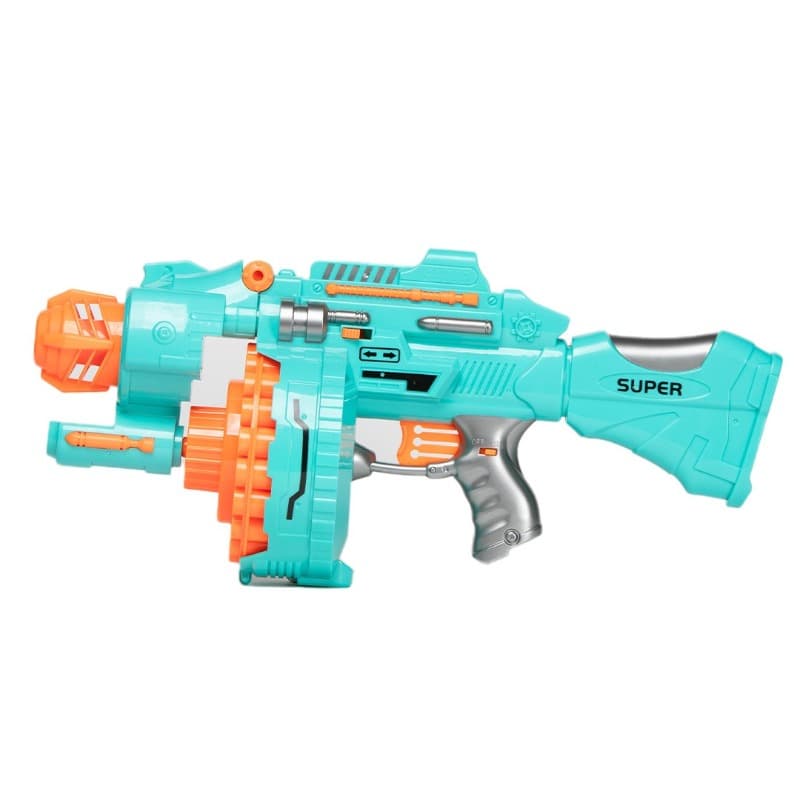 Super Gun Soft Bullet Toy - Green/Orange thumbnail 2