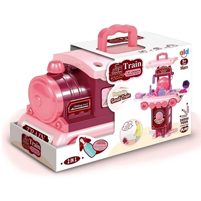 2 In 1 Beauty Playset Train - 56 Pcs thumbnail 2
