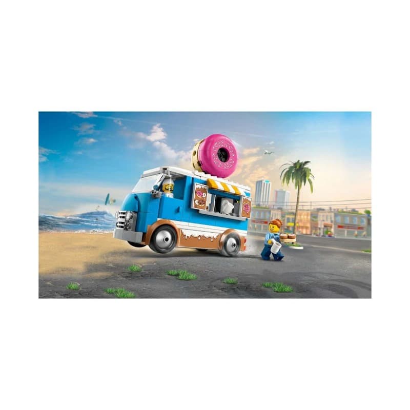 Lego City Doughnut Truck Playset Vendor Vehicle Toy 60452 thumbnail 3