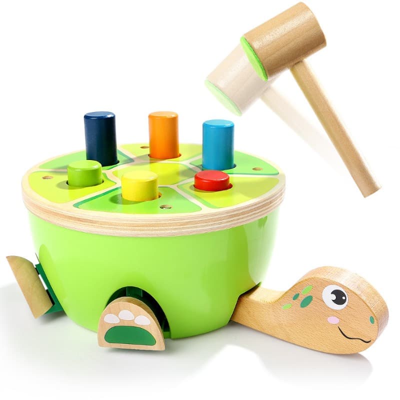 Top Bright Wooden Pounding Toy - Turtle