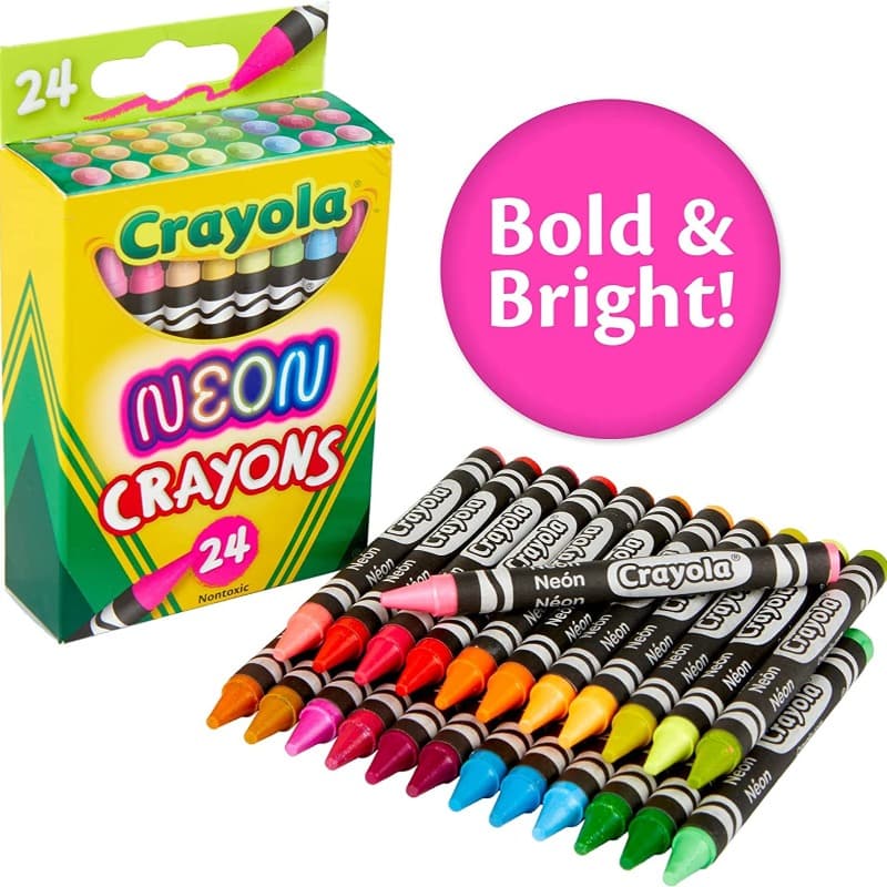 Crayola Neon Crayons 24 Colors thumbnail 3