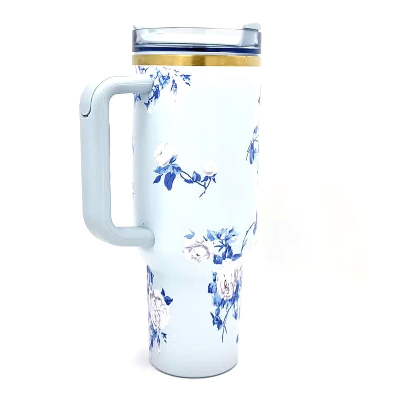 The Stanley X LoveShackFancy Holiday Quencher | 40 OZ Blue Rose thumbnail 3