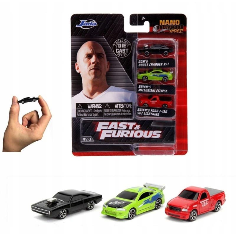 Jada Toys Fast & Furious 3-Pack Nano