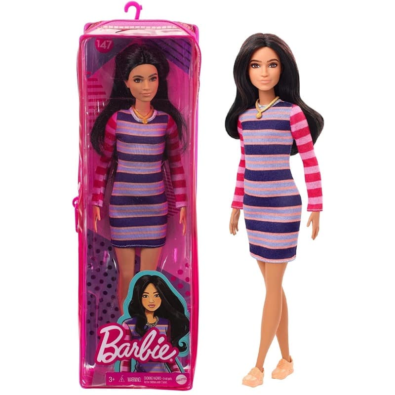 Barbie Doll Fashionistas With Long Brunette Hair