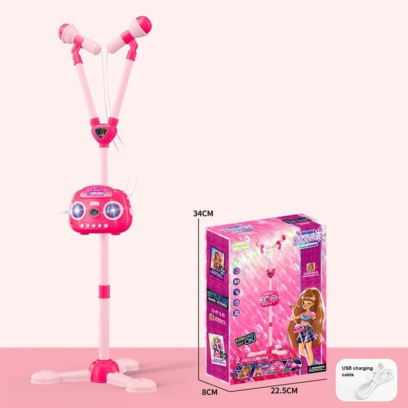 Kanisi Blutooth Double Karaoke Set - Pnik thumbnail 4