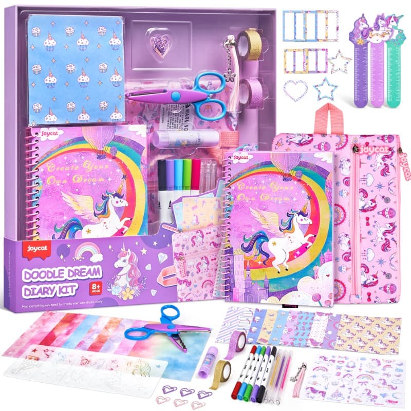 Joycat Doodle Dream Diary Kit Scrapbook And Journal Craft Set for Kids thumbnail 5