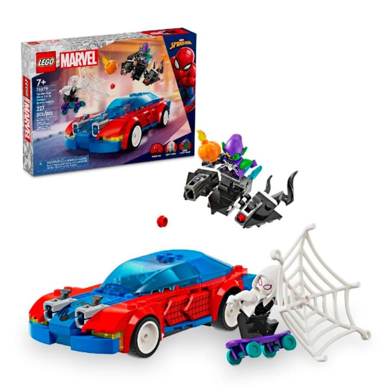 LEGO Spider Man Race Car And Venom Green Goblin