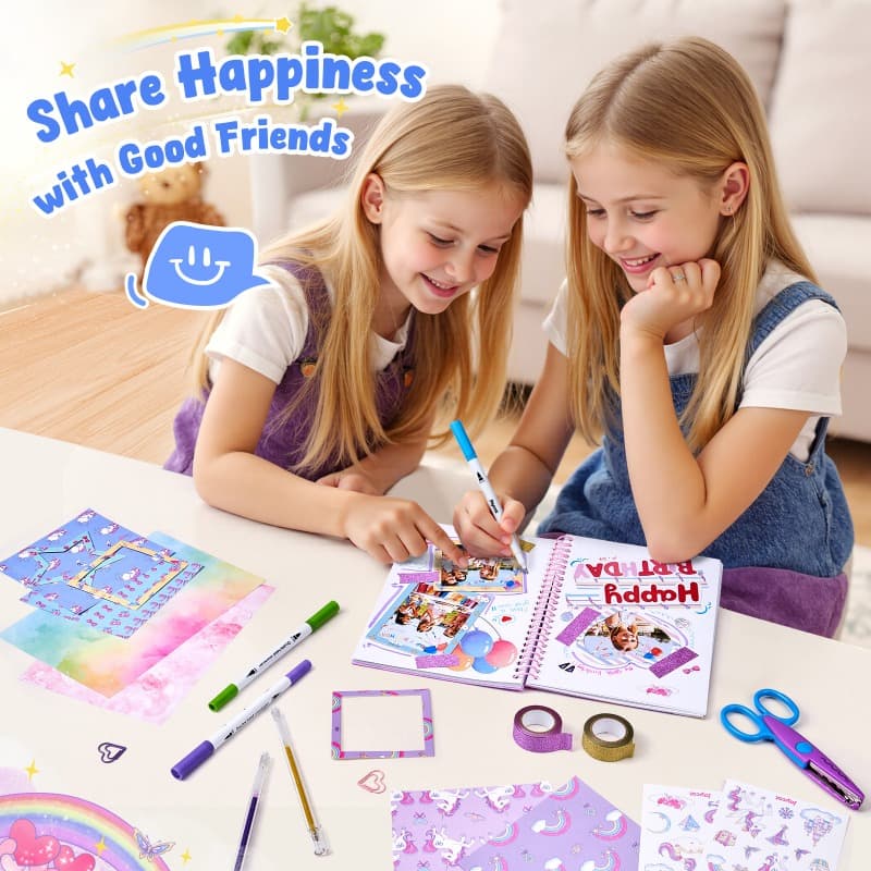 Joycat Doodle Dream Diary Kit Scrapbook And Journal Craft Set for Kids thumbnail 3