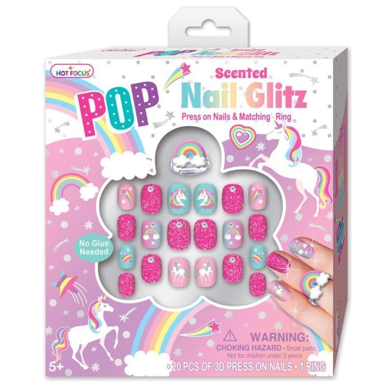 Hot Focus Unicorn Pop Glamour Nails Set