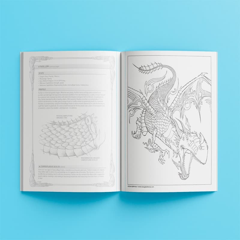 Hinkler Manga to the Max Drawing and Coloring Book - Dragons thumbnail 4