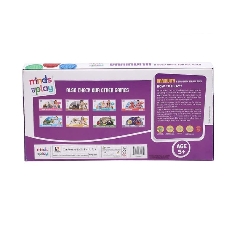 Minds At Play Brainvita Game Board Set thumbnail 4
