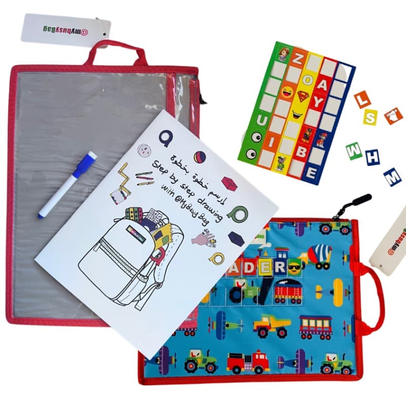 My Busy Bag Drawing Pad With Drawing Book - Cars thumbnail 2