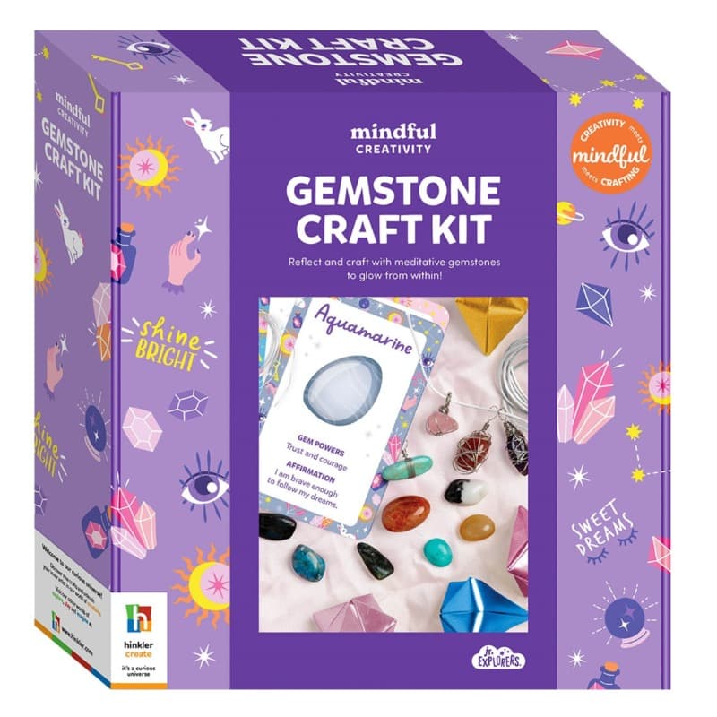 Hinkler Mindful Creativity Gemstone Craft Kit Junior Explorers