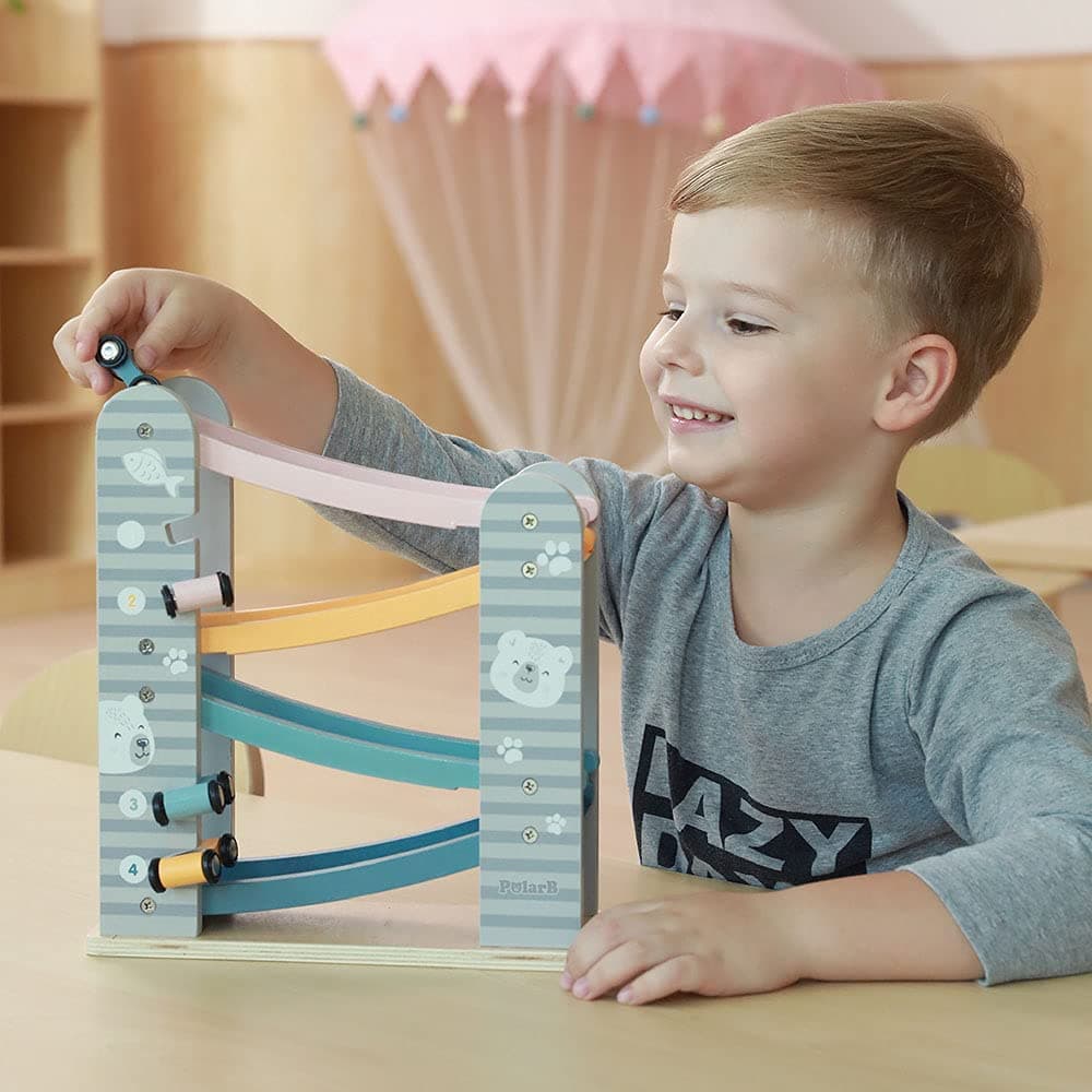VIGA Wooden Car Slider Playset thumbnail 4