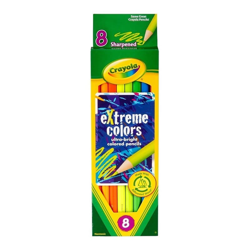 Crayola Extreme Colors Pencils 8 Pcs