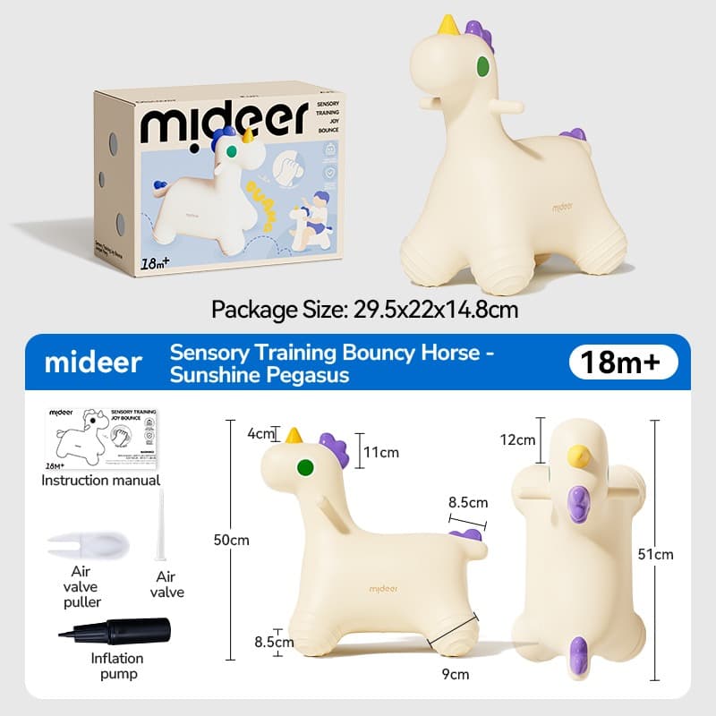 Mideer Sensory Training Bounce Jumper Unicorn Hopper Toy for Kids thumbnail 3