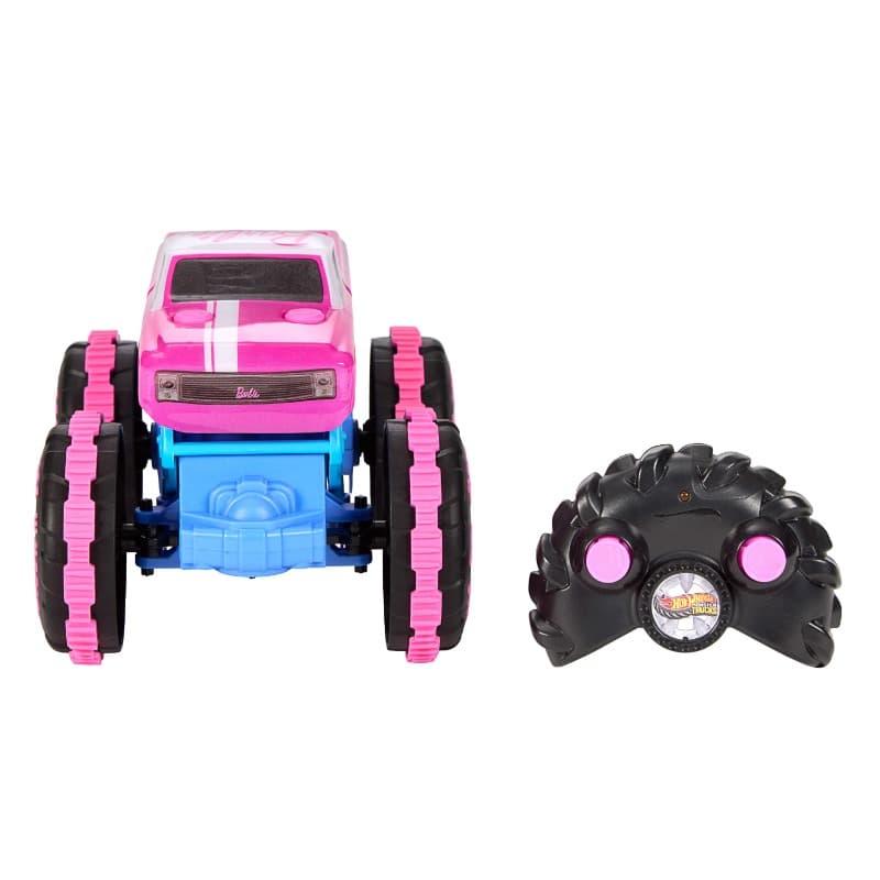 Hot Wheels Barbie RC Monster Truck Pink Power Remote Control Vehicle thumbnail 2