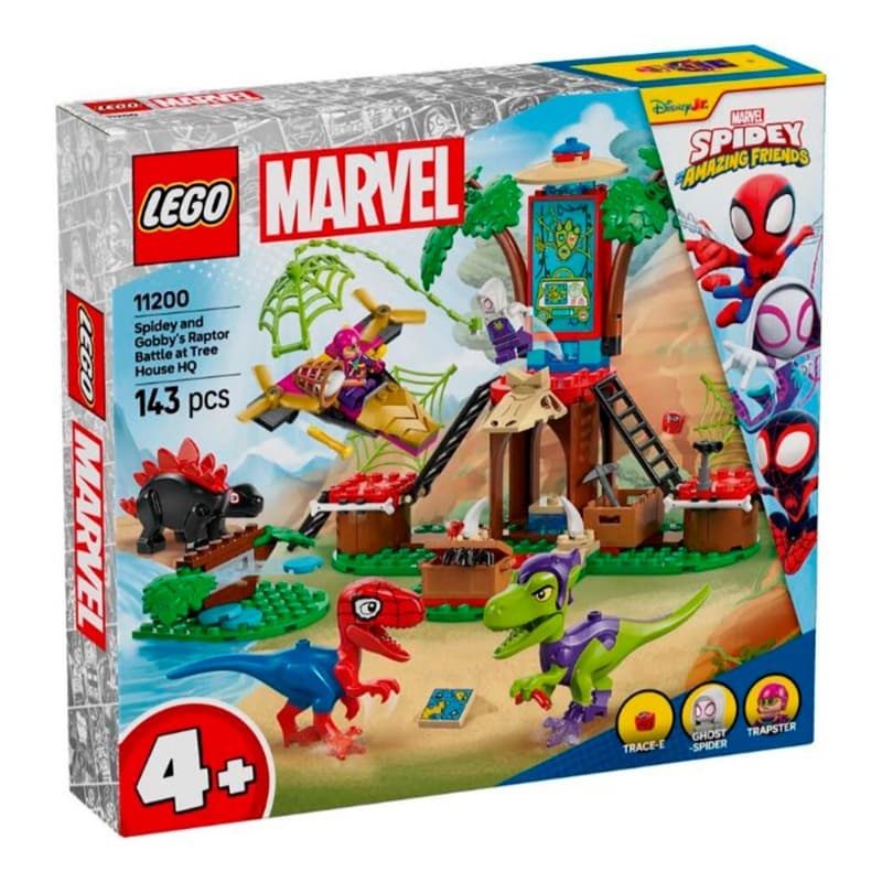 Lego Marvel Spidey and Gobby's Raptor Battle at Tree
