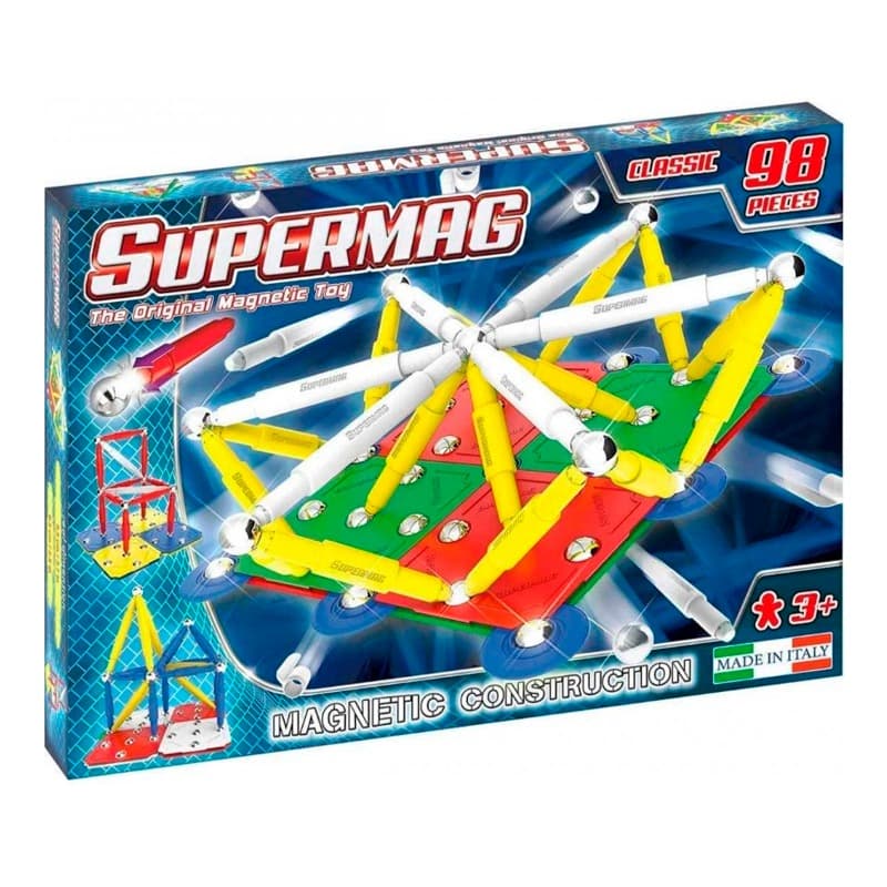 Supermag Classic Primary Magnetic Building Blocks - 98 Pcs