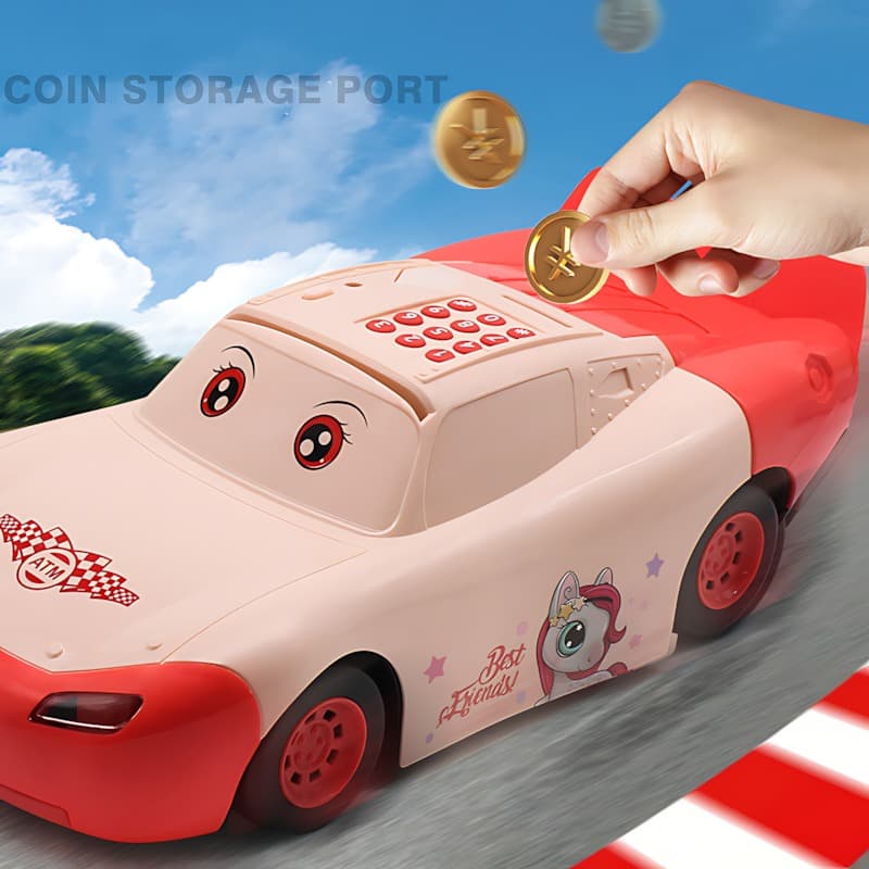 Fingerprint Money Bank Car Pink thumbnail 2