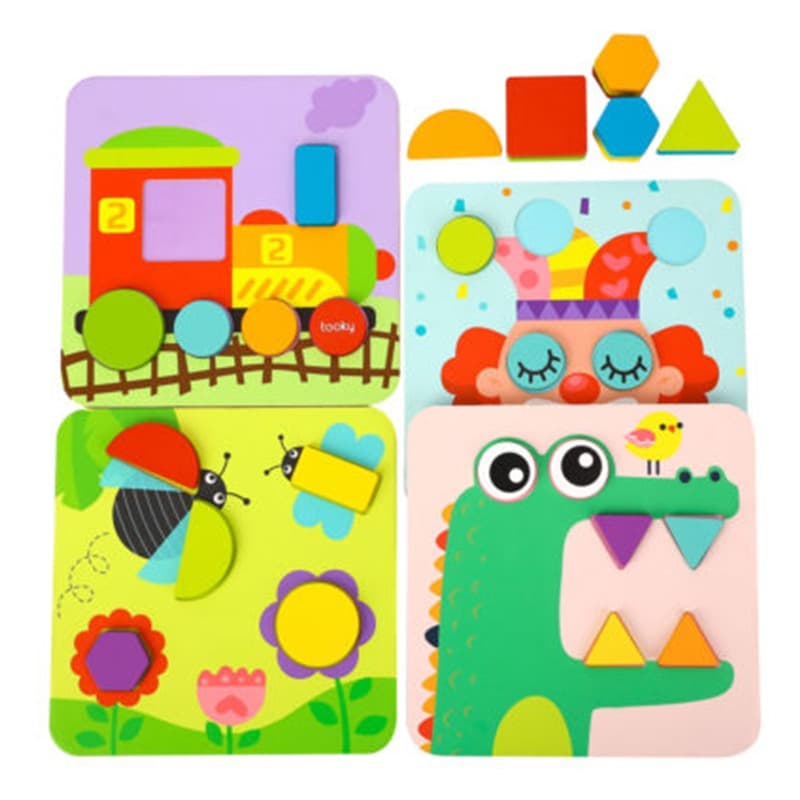 Tooky Toy - 4 In 1 Shape Puzzles thumbnail 2